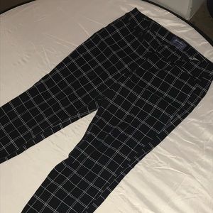 Black and White Striped Jeans.